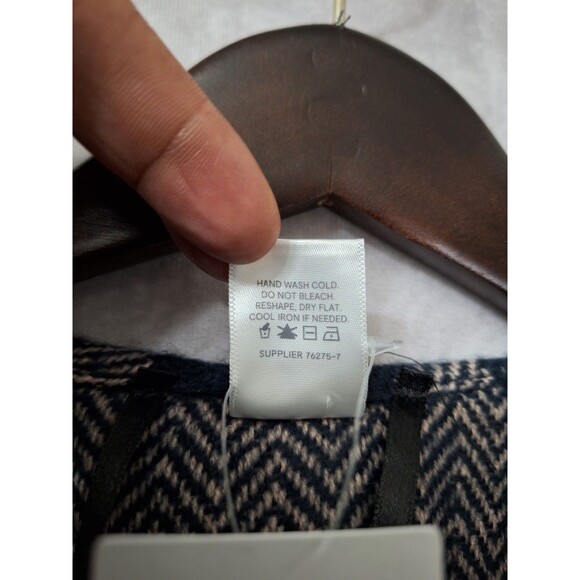 NEW Liz Claiborne Plaid Shawl Wrap Kimono One Size Fringe Boho Western Casual - Picture 5 of 10